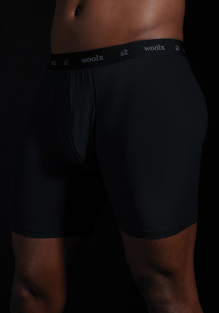 Jazzy No Fly Boxer Briefs - Black