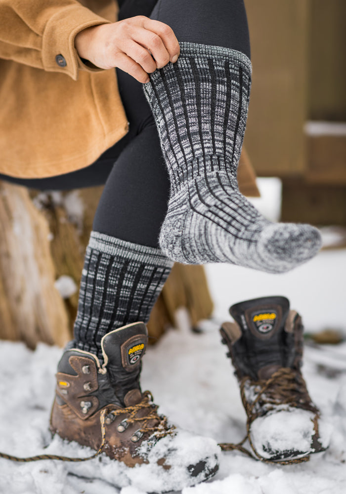 Womens Joey Mid Calf Socks - Dark Navy Marled