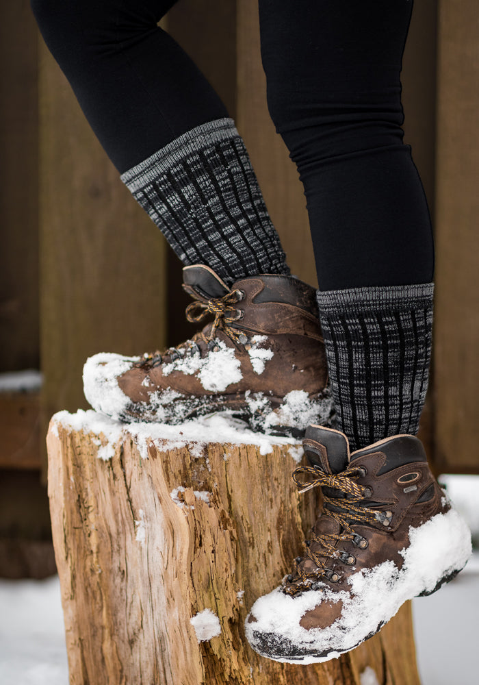 Womens Joey Mid Calf Socks - Dark Navy Marled
