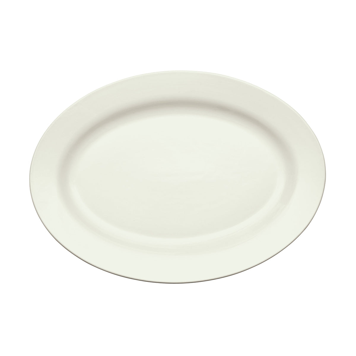 BPO-18-AW - Birkhall Porcelain Rolled Edge Platter, 18"L x 12-1/2"W x 1-3/4"H - American White (6 Pieces/Case)
