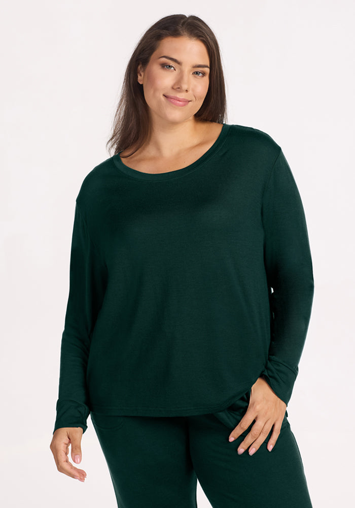 Ashlie Lounge Top - Deep Pine
