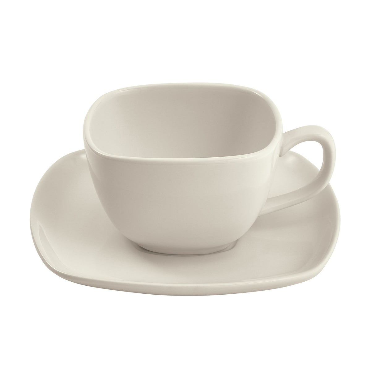 RSS-6-AW - Royalsquare Porcelain Square Saucer, 6"L x 6"W x 3/4"H - American White (36 Pieces/Case)