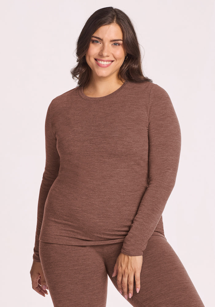 Sadie Baselayer Top - Sable Heather