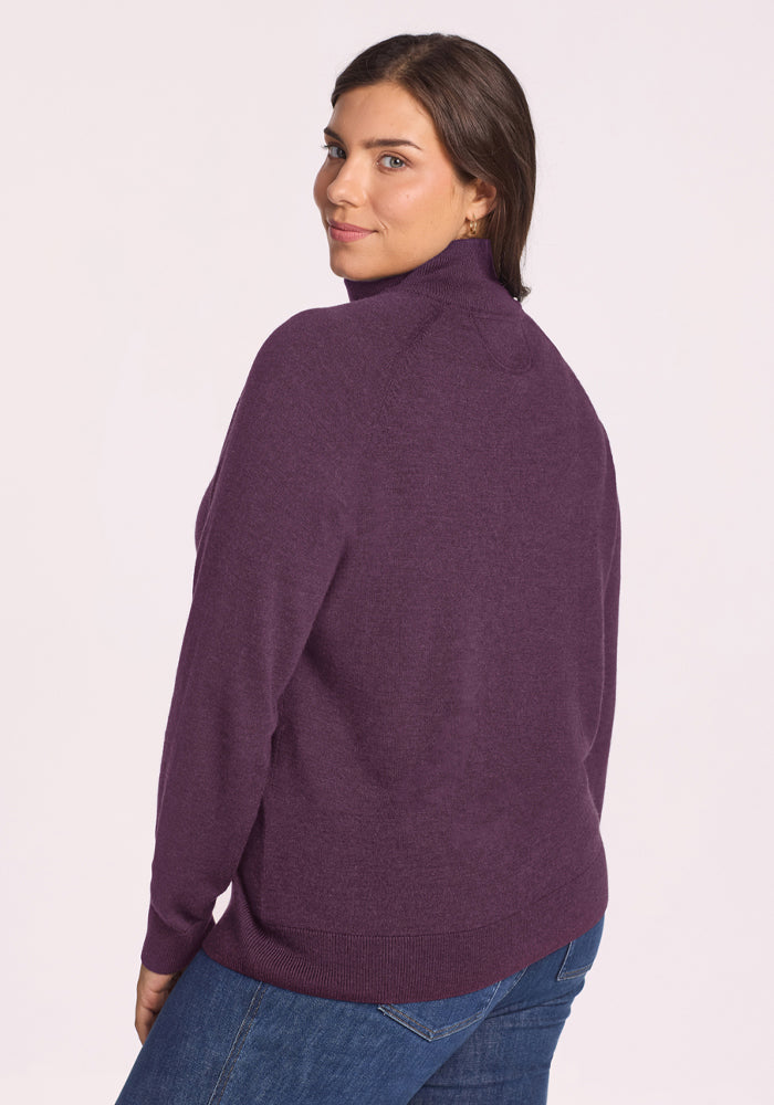 Collins 1/4 Zip Sweater - Purple Iris