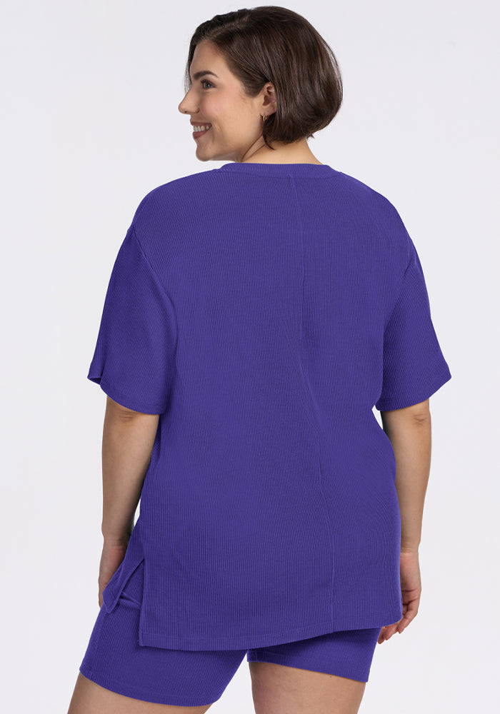 Vera Ribbed Tunic - Berry Indigo