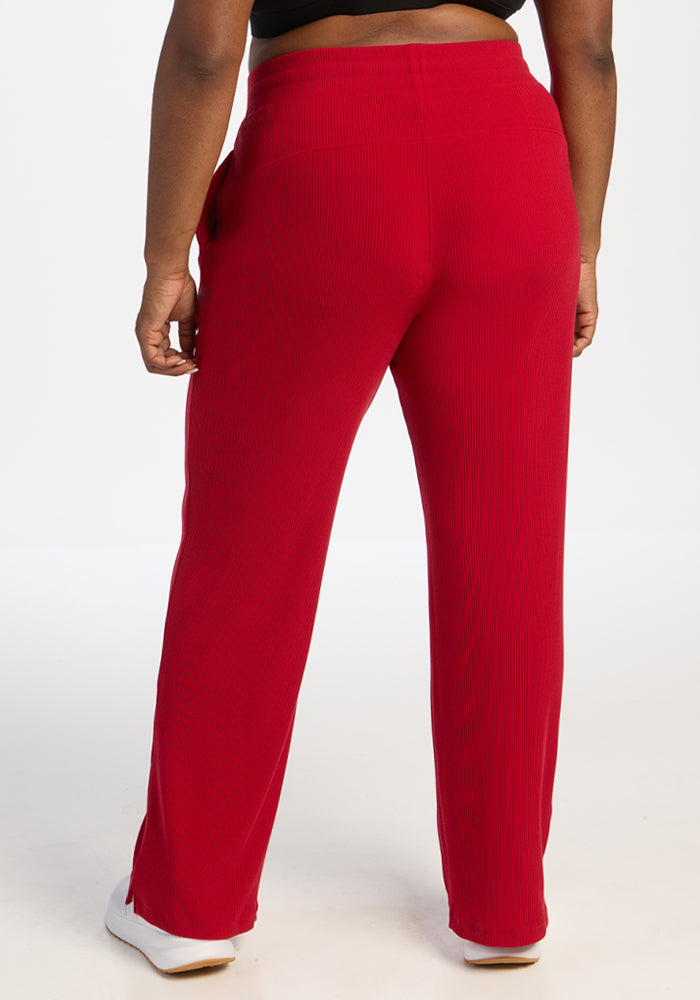 Luca Ribbed Pants - Maraschino Cherry
