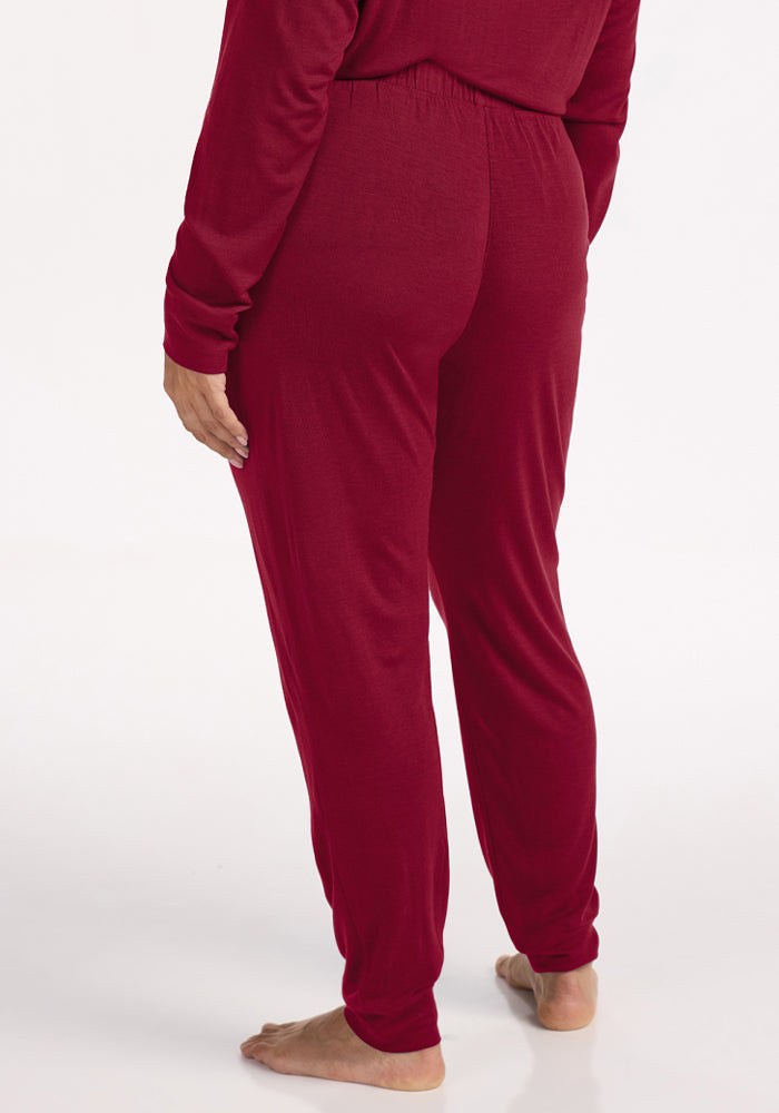 Mary Kate Lounge Pants - Beet Red