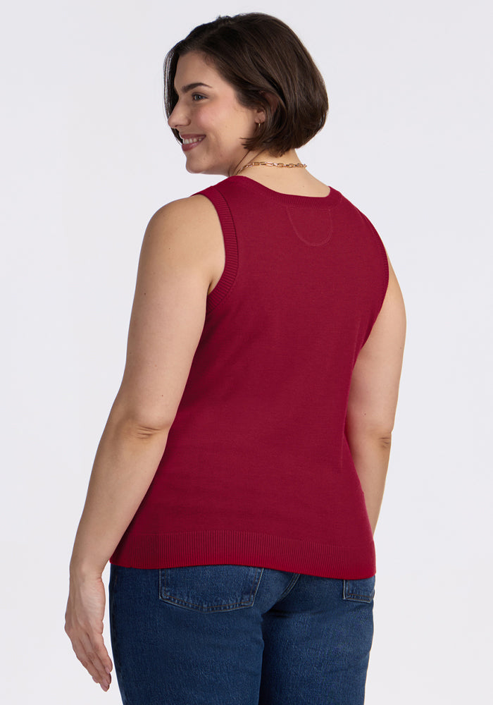 Chessy Tank Top - Beet Red
