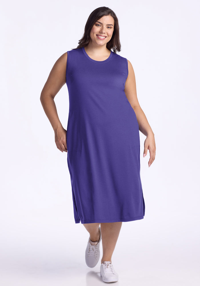 Cassie Dress - Berry Indigo