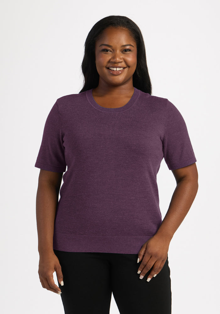 Anna Crew Sweater - Purple Iris