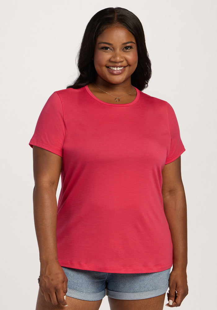 Liza Crew Neck Tee - Berry Ice Pop