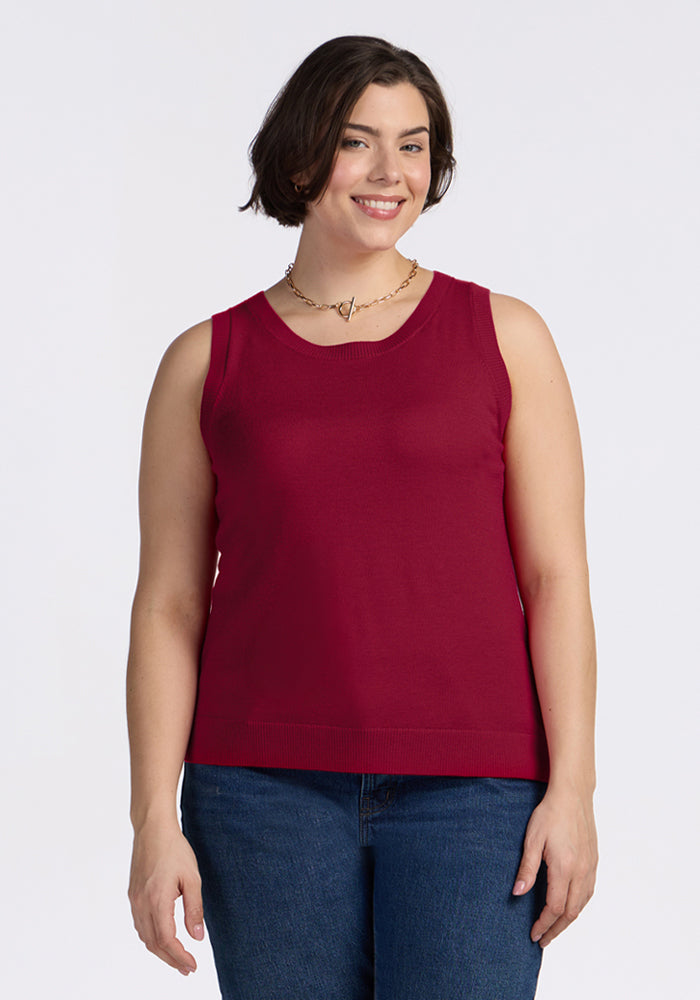 Chessy Tank Top - Beet Red