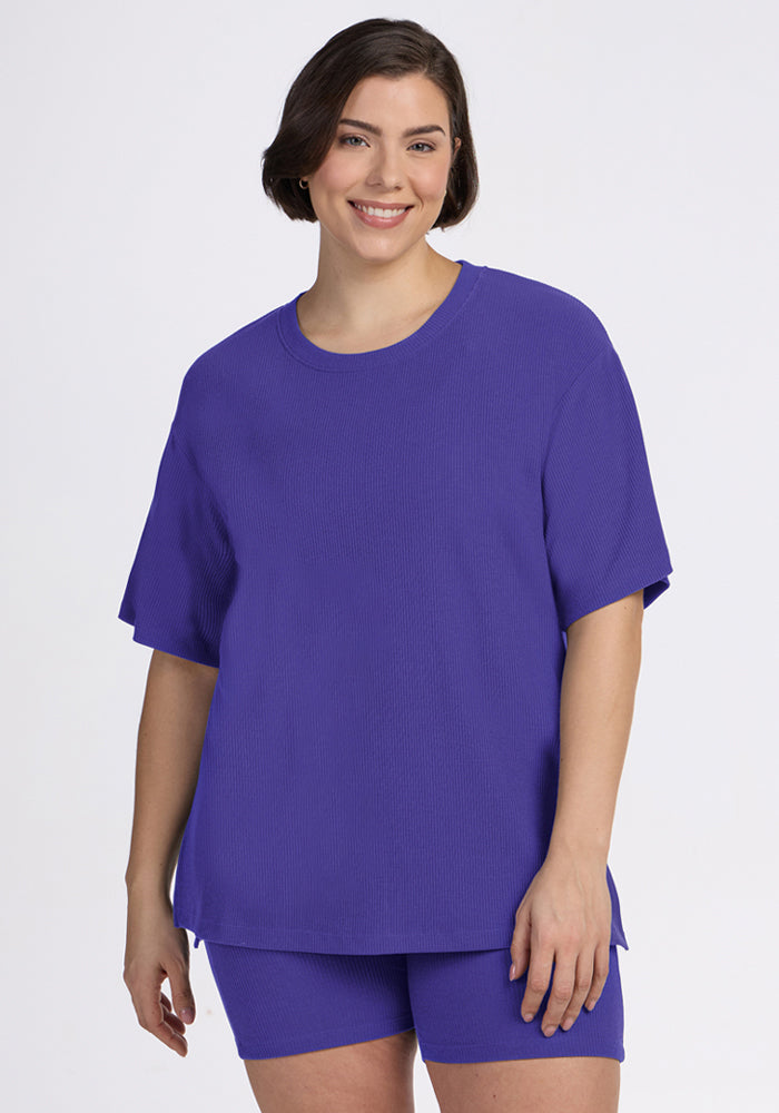 Vera Ribbed Tunic - Berry Indigo