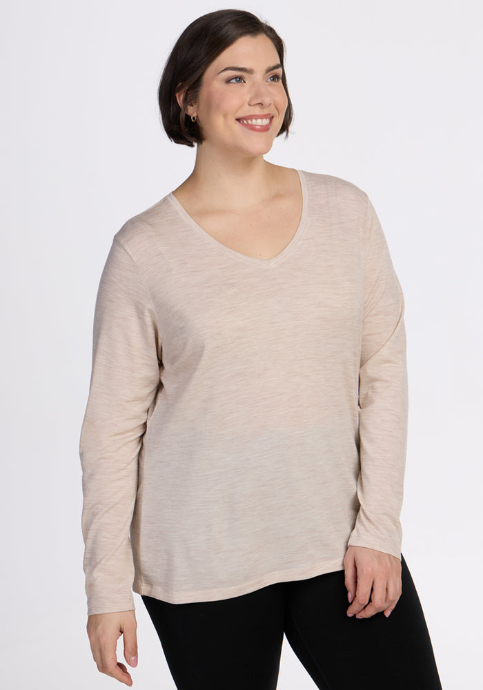 Millie Long Sleeve - Cream Heather