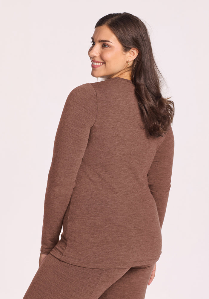 Sadie Baselayer Top - Sable Heather