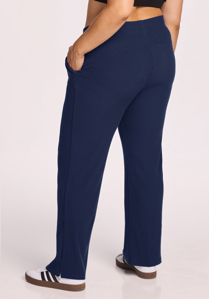 Luca Ribbed Pants - Ocean Cavern