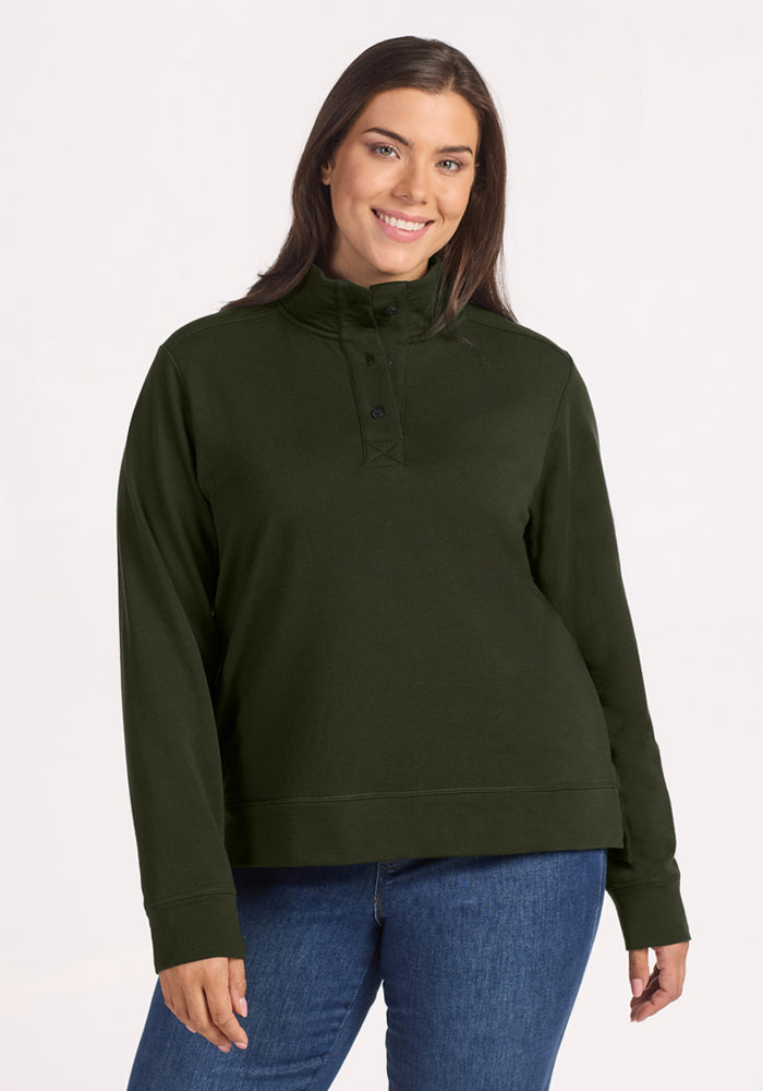 Annie 3 Button Pullover - Duffel Bag