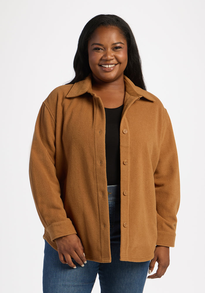 Jovie Shacket - Saddleback