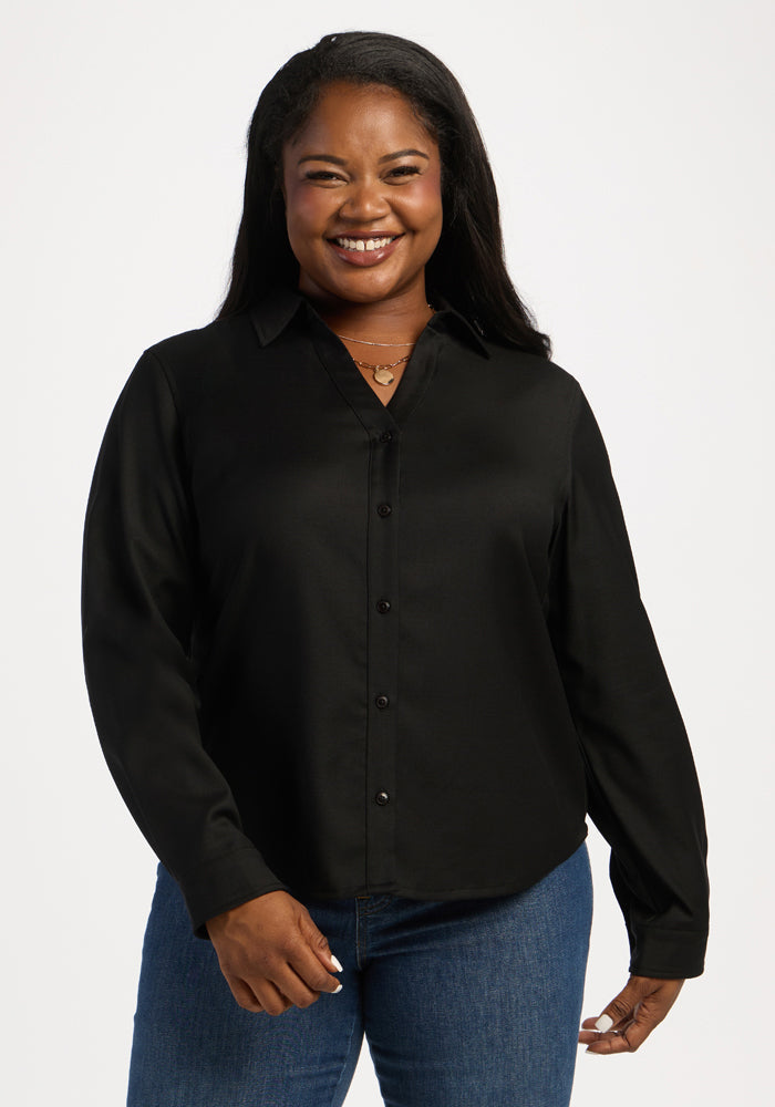 Lorelai Button Up - Black