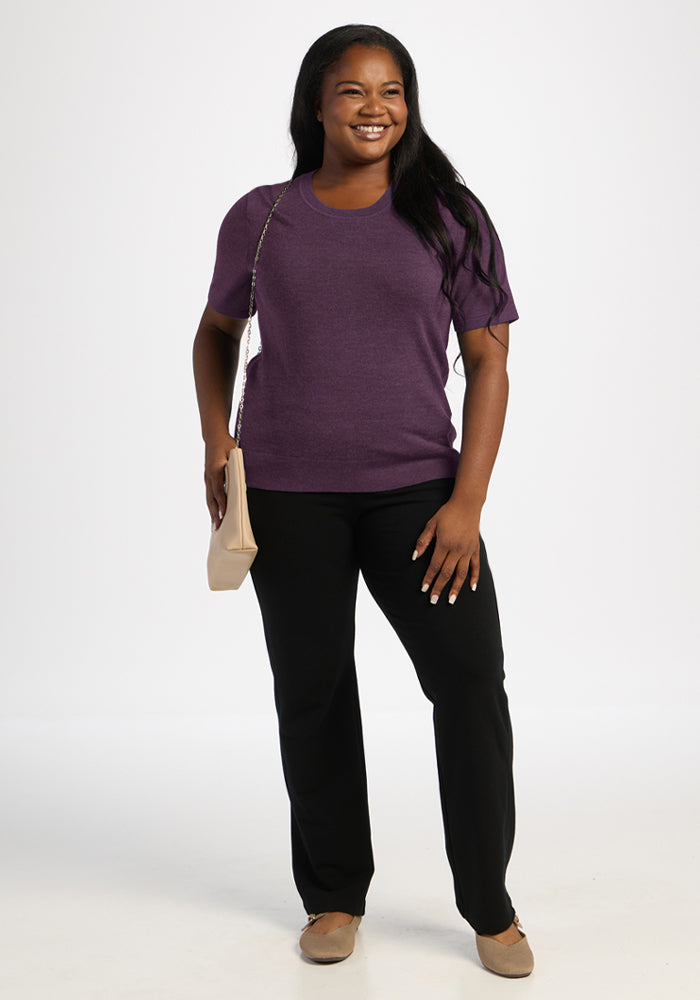 Anna Crew Sweater - Purple Iris