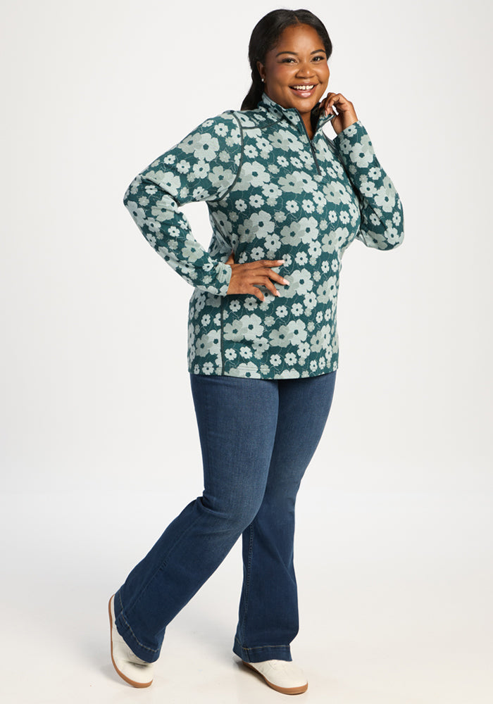Emi 1/4 Zip - Coastal Wildflower