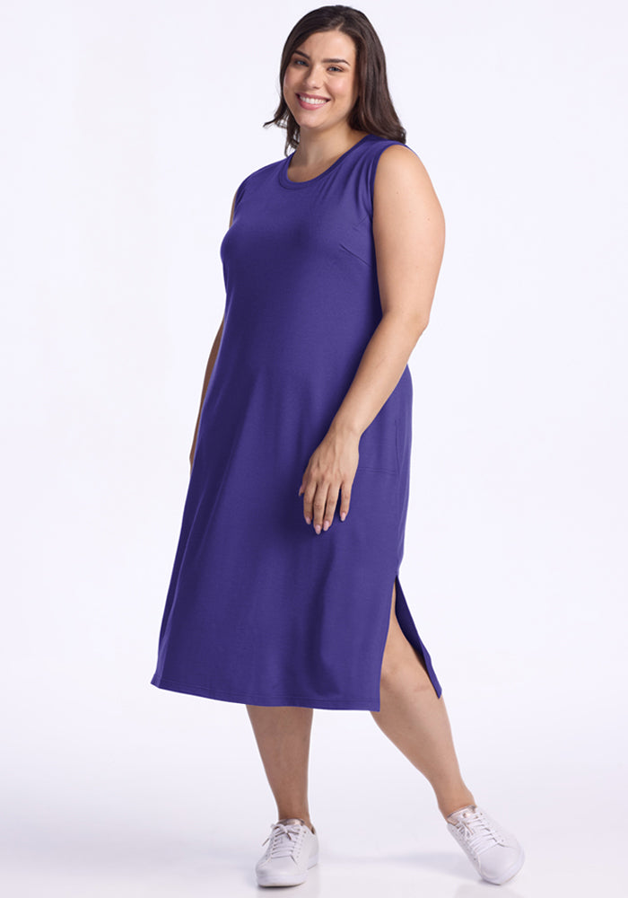 Cassie Dress - Berry Indigo
