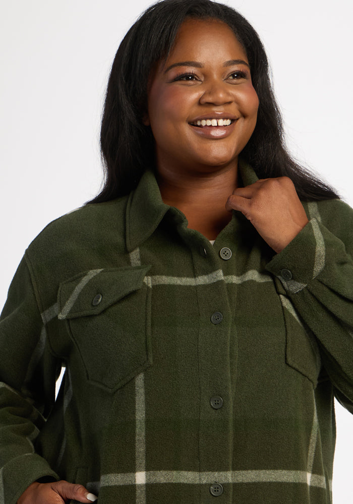 Sawyer Shacket - Driftwood Fern Plaid