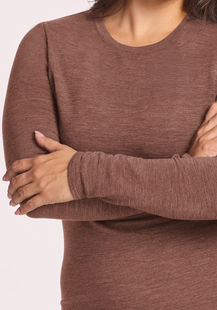 Sadie Baselayer Top - Sable Heather