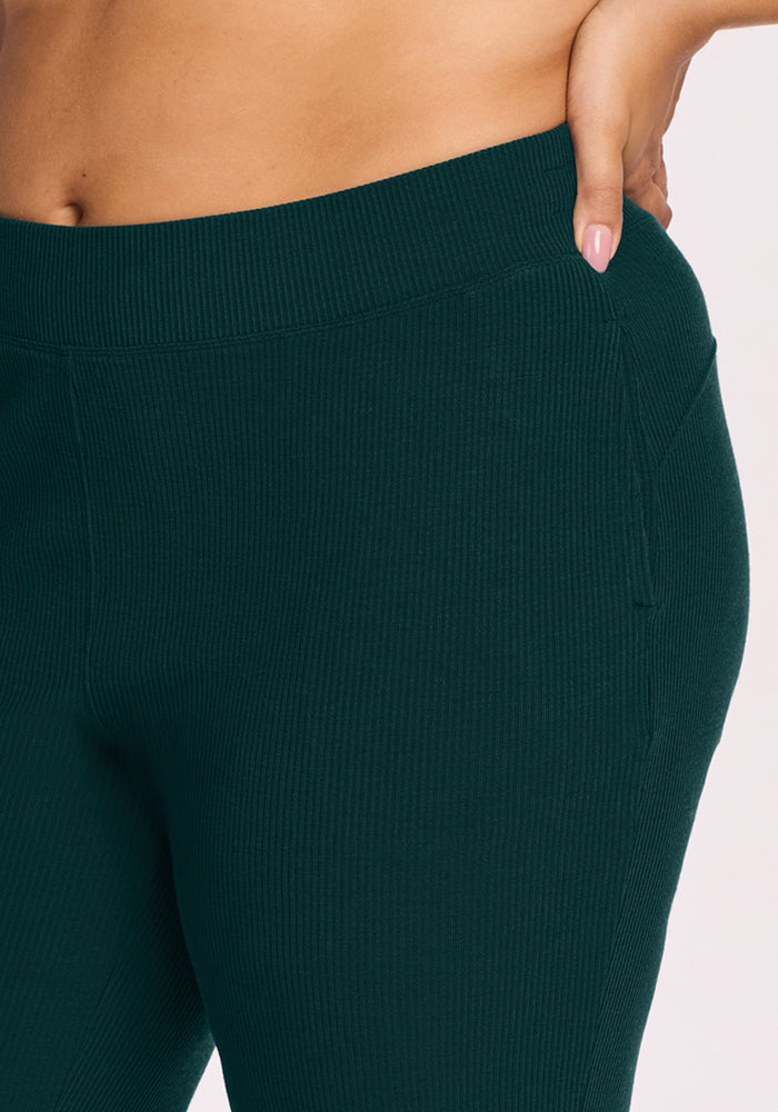 Luca Ribbed Pants - Deep Pine