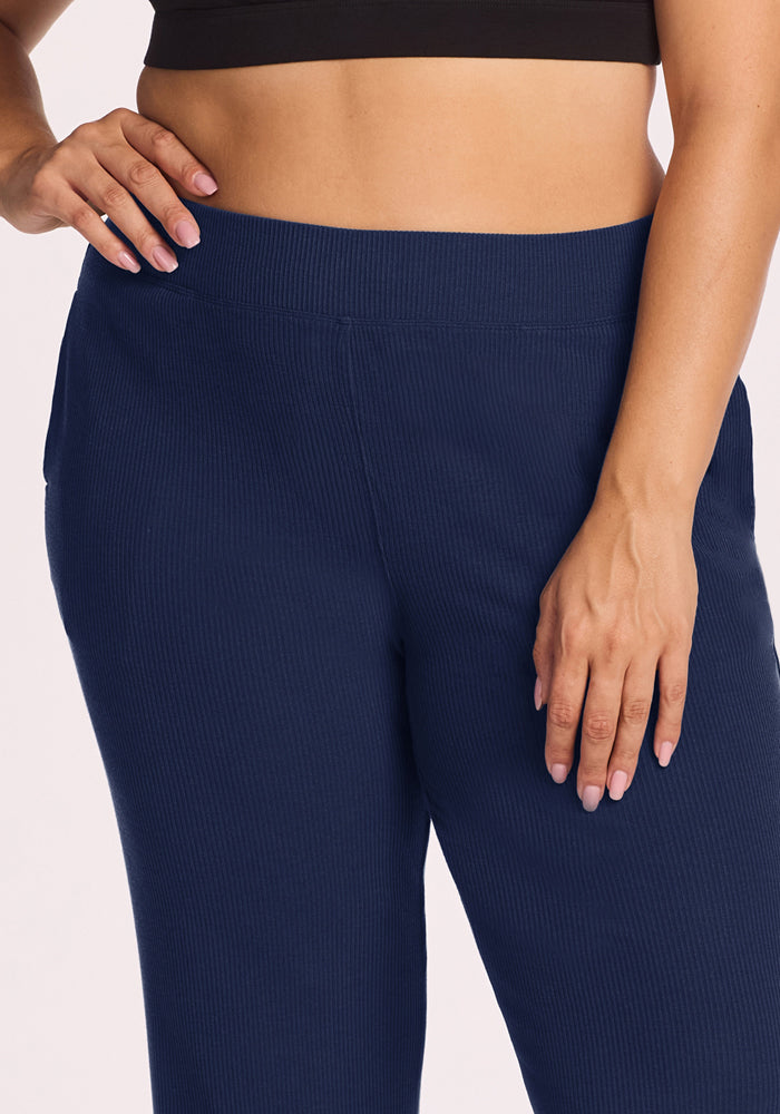 Luca Ribbed Pants - Ocean Cavern