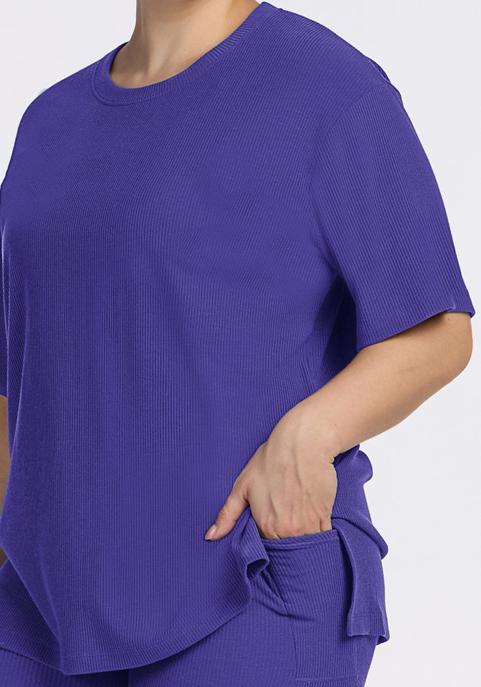 Vera Ribbed Tunic - Berry Indigo