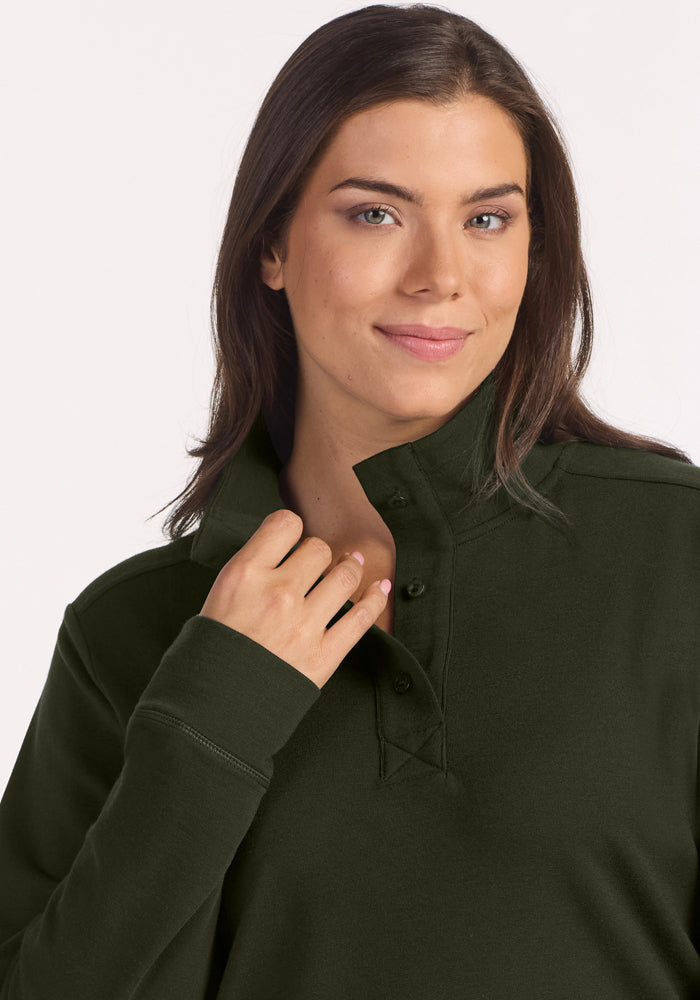 Annie 3 Button Pullover - Duffel Bag