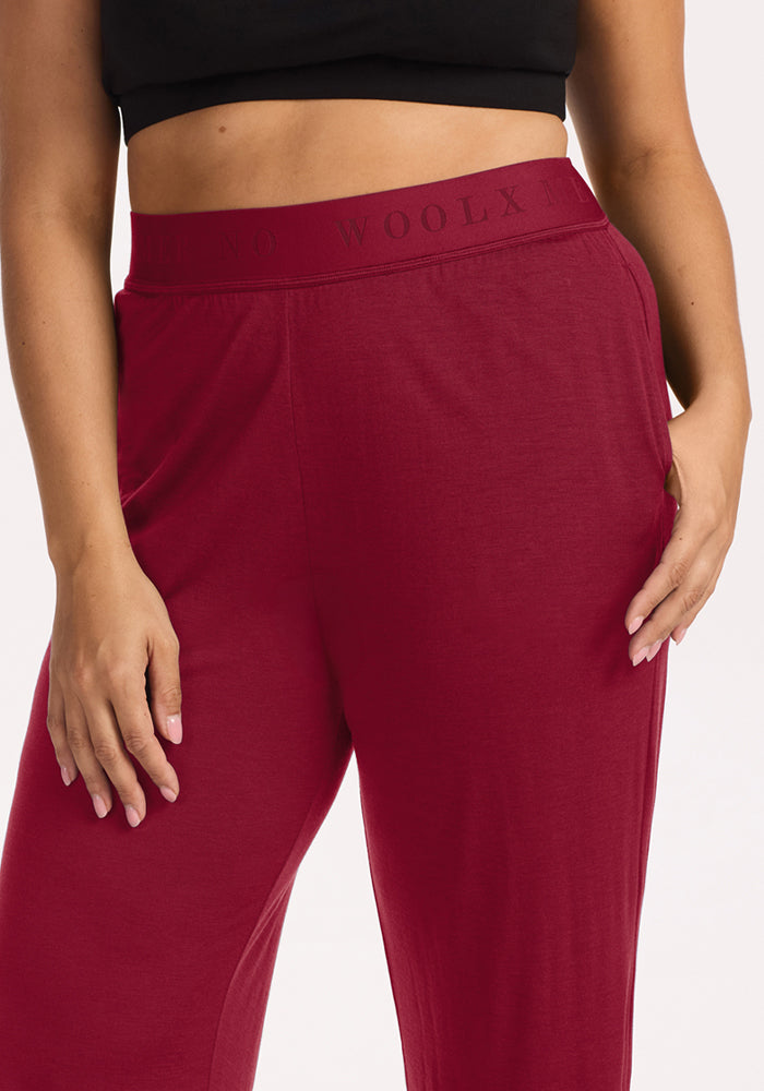 Maya Lounge Pants - Beet Red