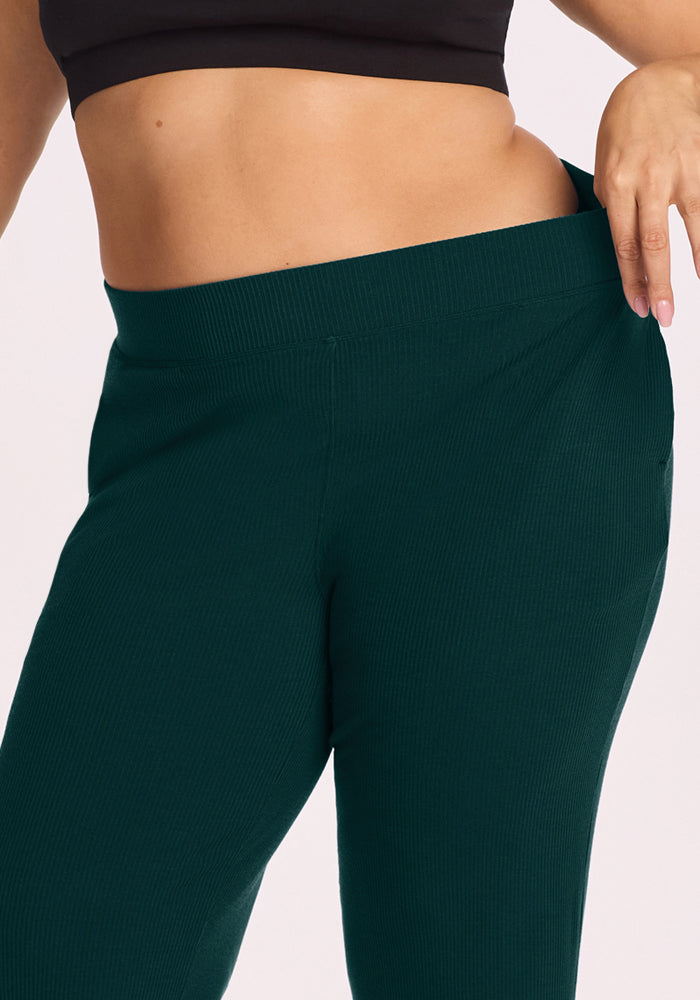Luca Ribbed Pants - Deep Pine