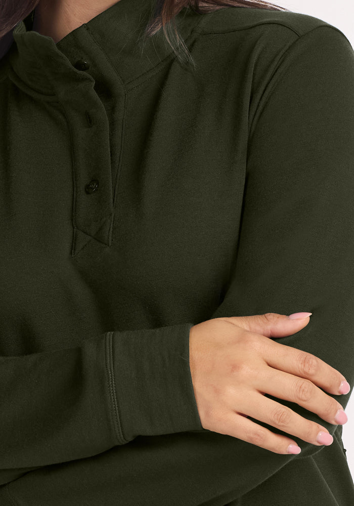 Annie 3 Button Pullover - Duffel Bag