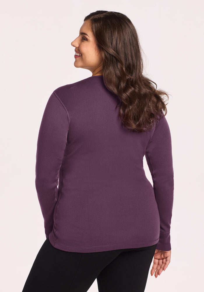 Hannah Long Sleeve Top - Purple Iris