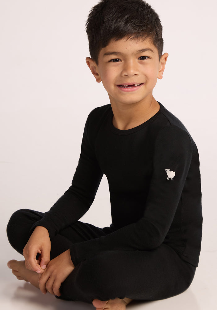 Kids Explorer Base Layer Top - Black