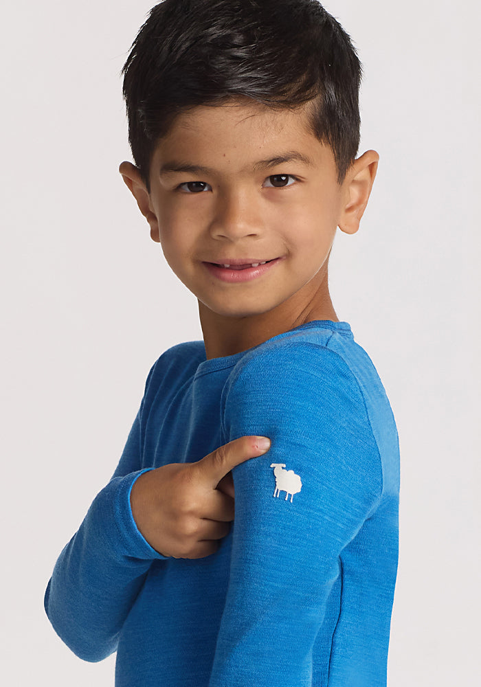 Kids Explorer Base Layer Top - Blue Razz
