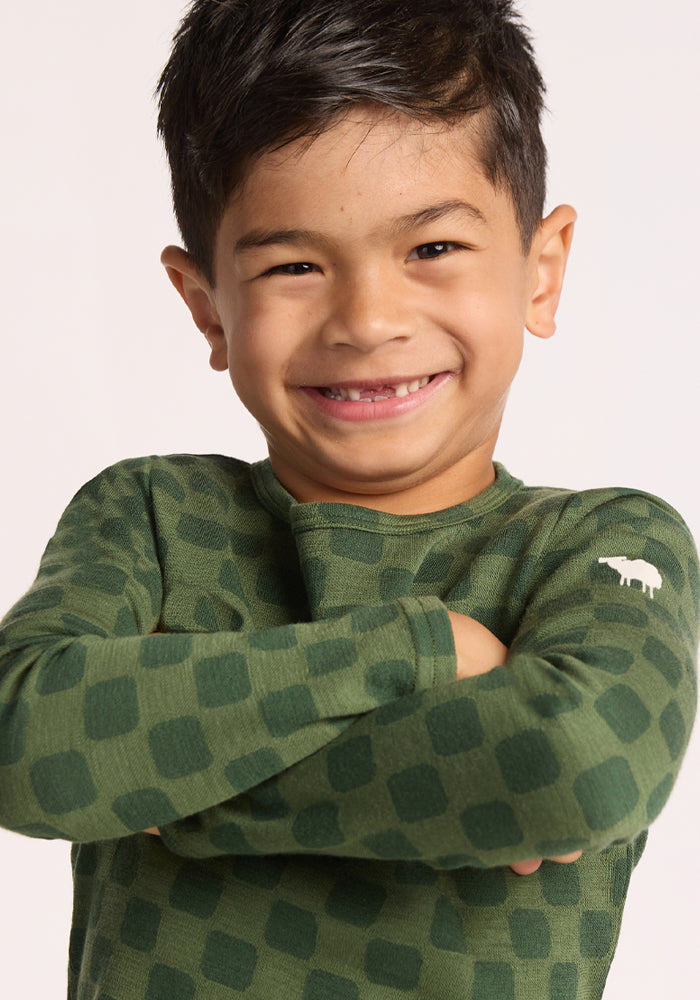 Kids Explorer Base Layer Top - Frog Hop