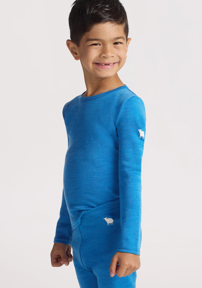 Kids Explorer Base Layer Top - Blue Razz