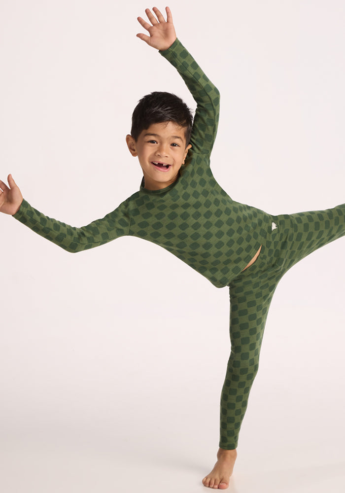 Kids Explorer Base Layer Top - Frog Hop