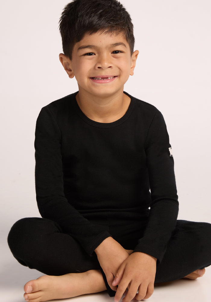 Kids Explorer Base Layer Top - Black
