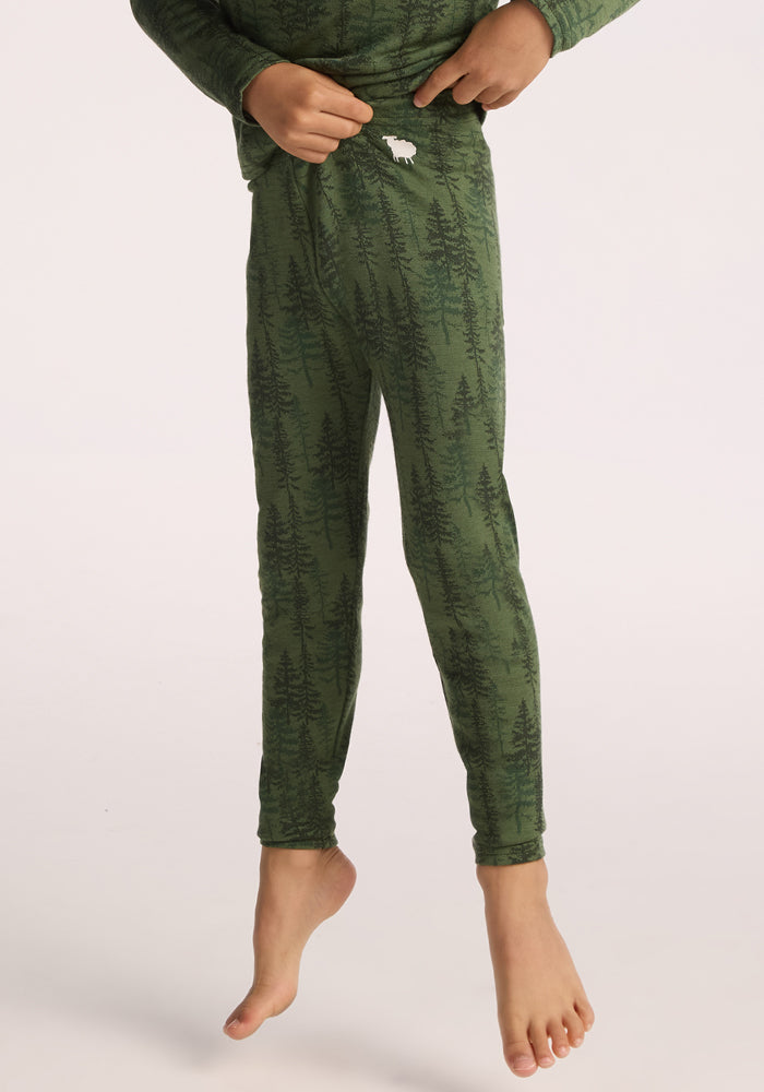 Kids Explorer Base Layer Bottoms - Forest Friends
