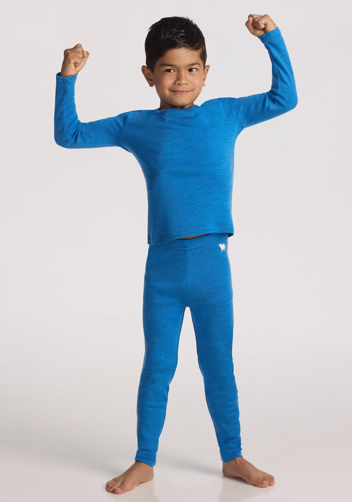 Kids Explorer Base Layer Bottoms - Blue Razz