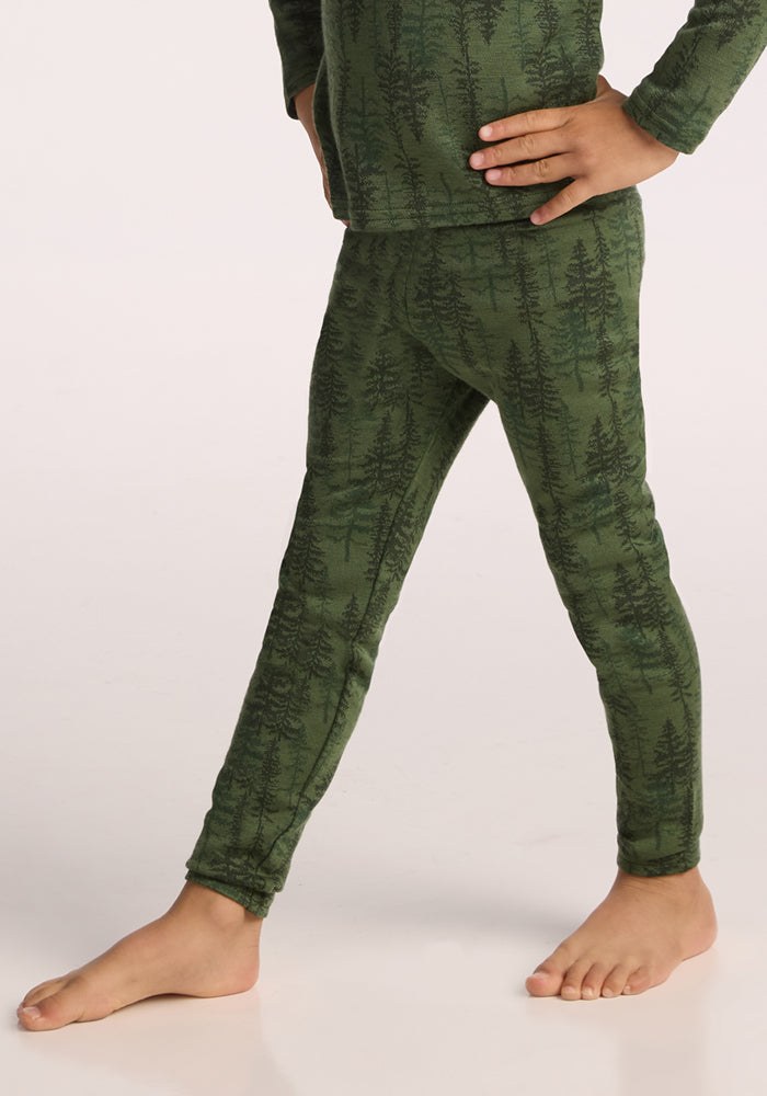 Kids Explorer Base Layer Bottoms - Forest Friends
