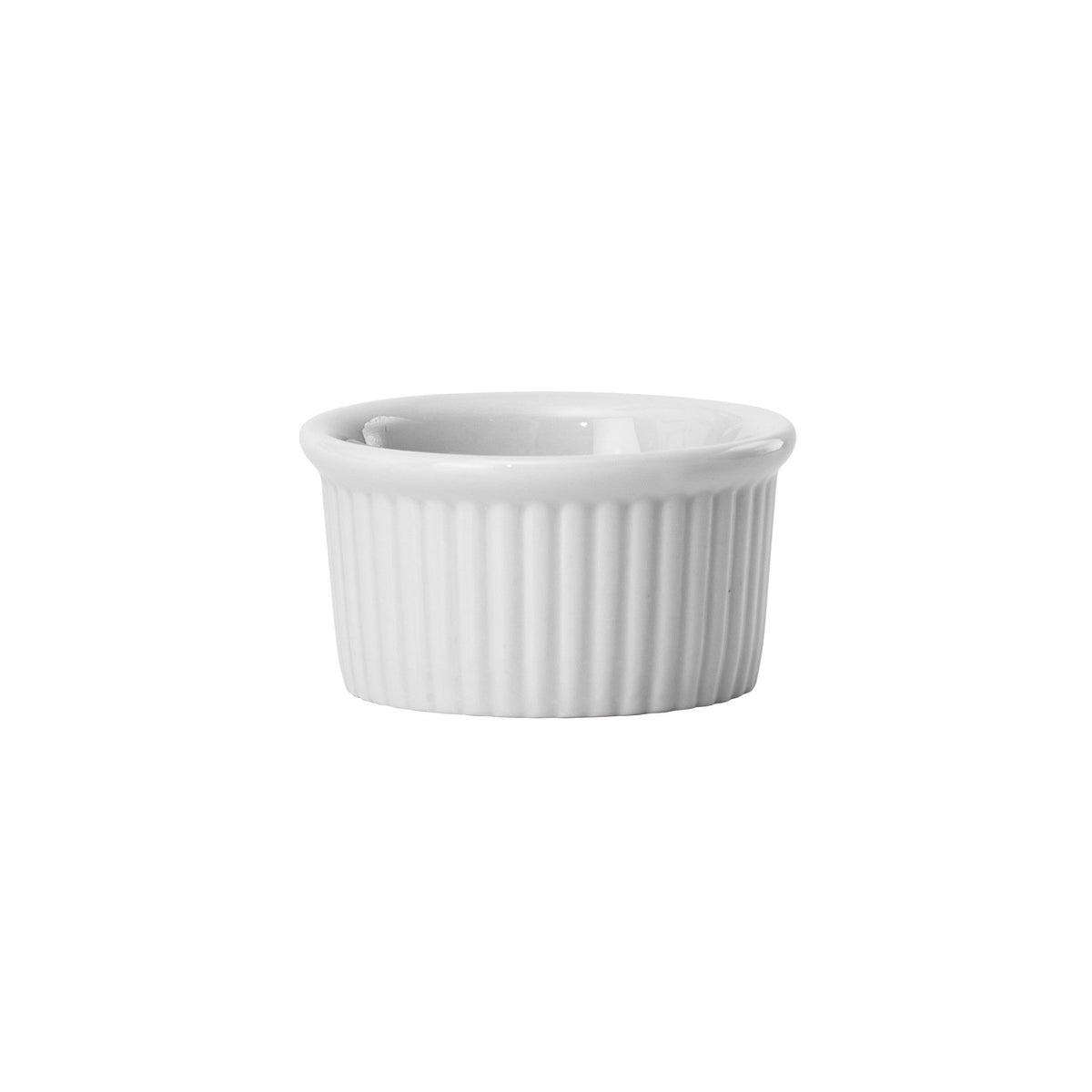 FRR-1 - Porcelain Fluted Ramekin, 1 oz - White (72 Pieces/Case)