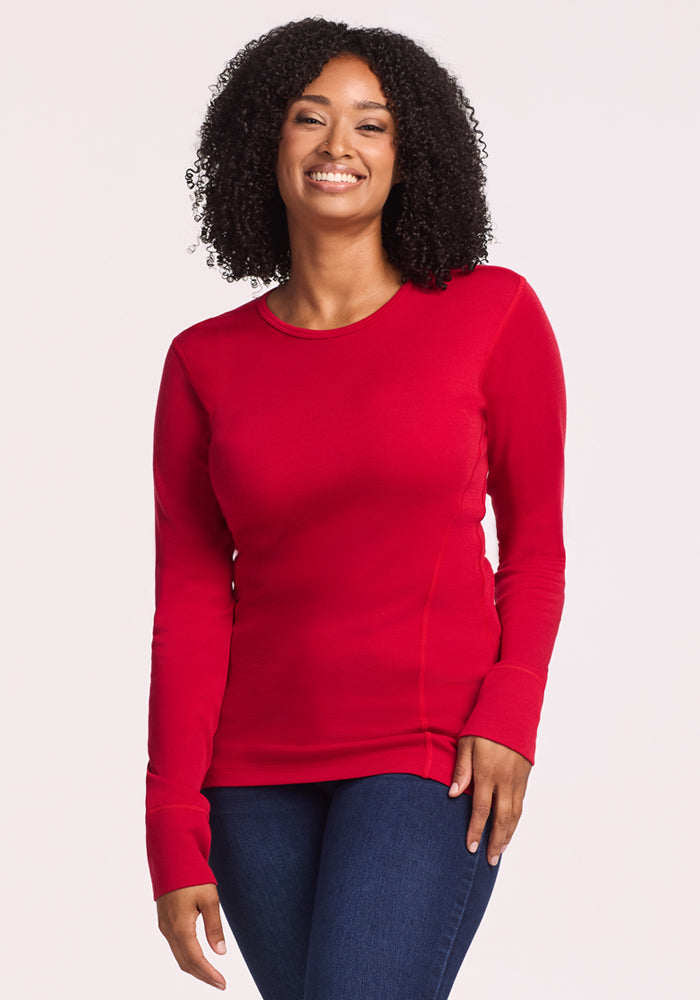 Hannah Long Sleeve Top - Maraschino Cherry