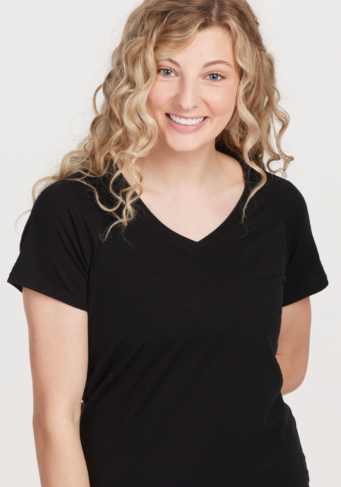 Mia V Neck - Black