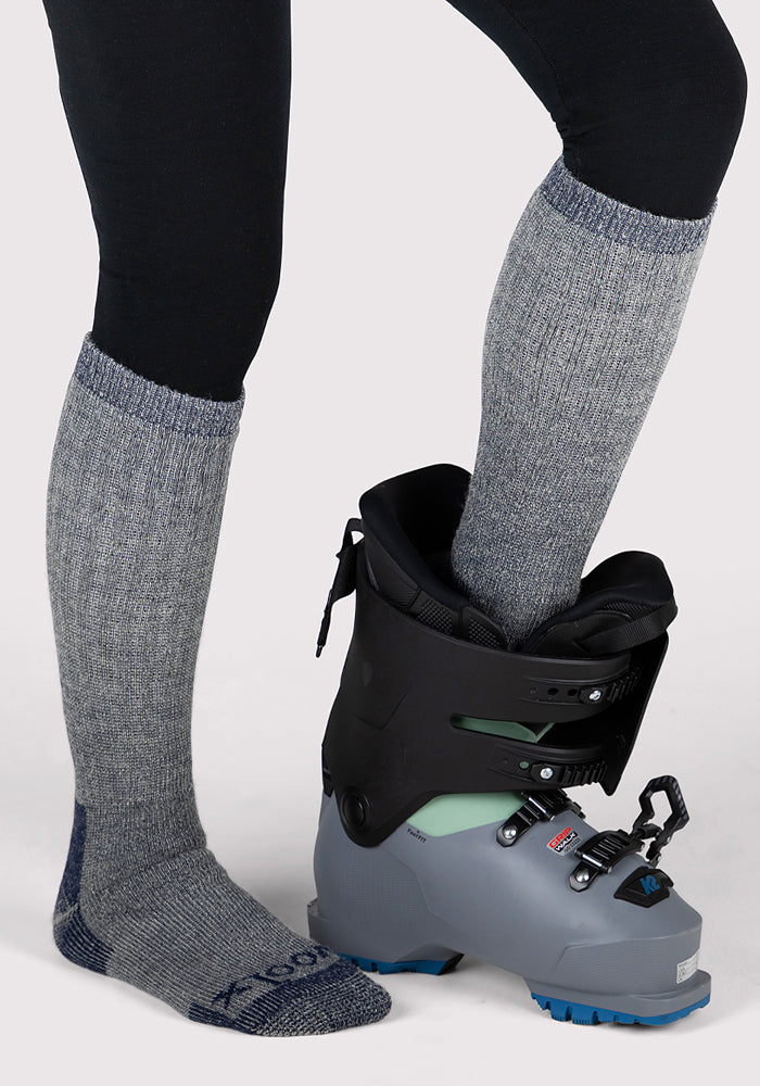 Womens Extreme Over The Calf Socks - Navy Carbon