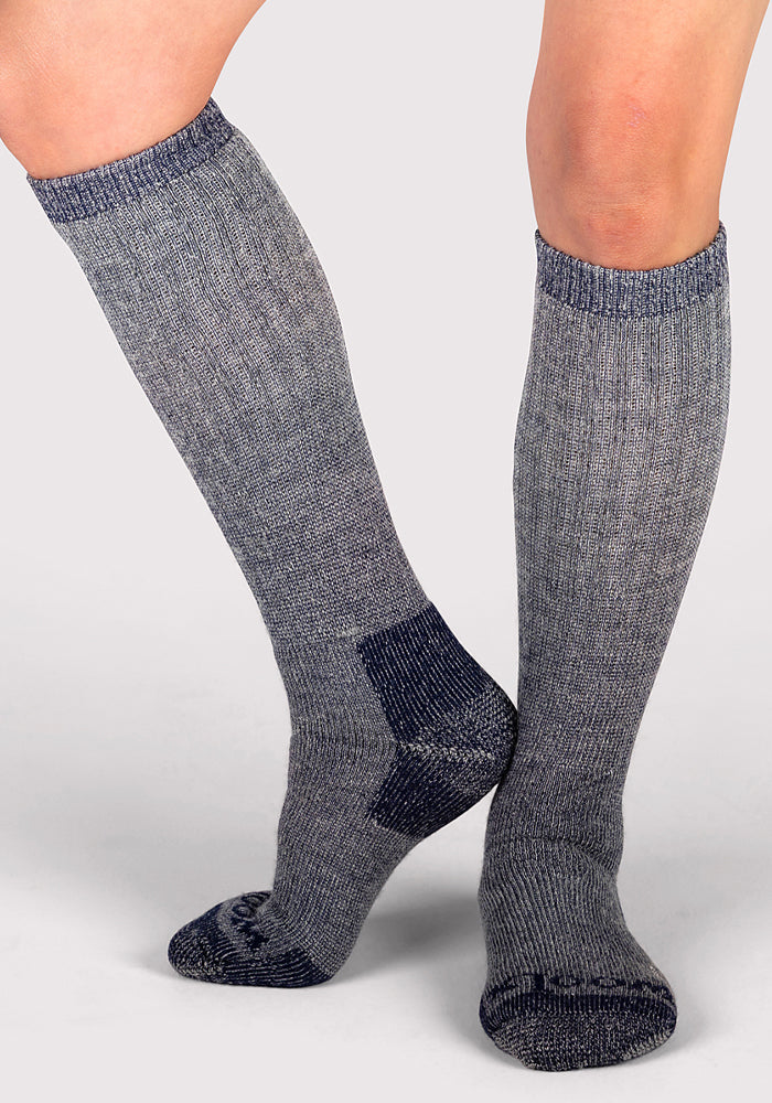Womens Extreme Over The Calf Socks - Navy Carbon